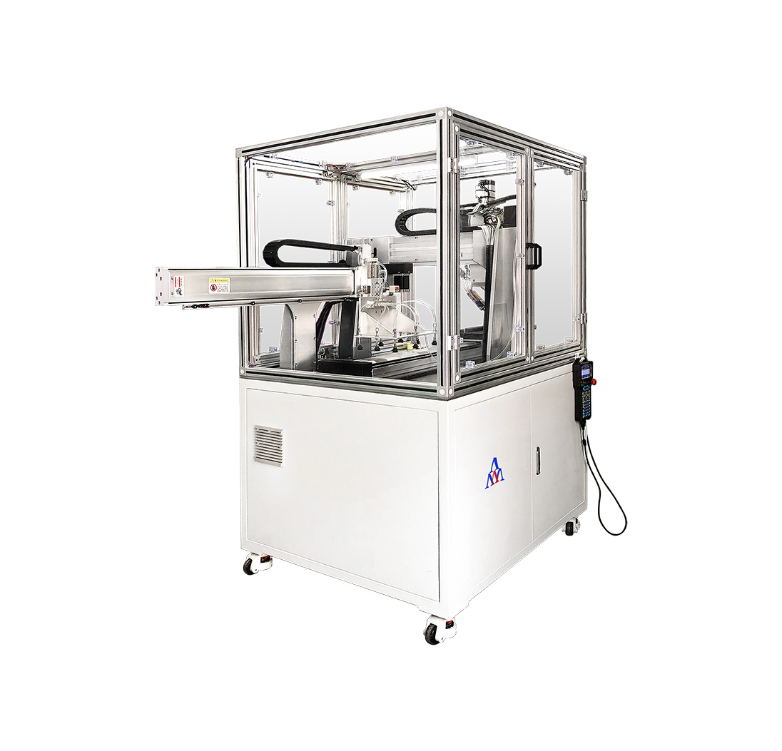 立式四轴点胶机带抓取